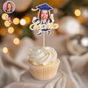 Custom Face Graduation Cupcake Topper - Congrats Grad Party Favors, Senior Cake Decor HO82 901496