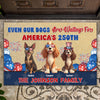 Even My Dog Waiting For America's 250th Personalized Doormat For Dog Lover CH07 910326