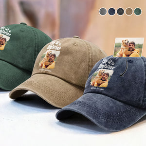 Custom Photo Dog Mother Father Washed Denim Baseball Cap HA75 897686