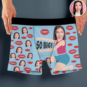 Custom Funny Photo So Big! Personalized Men's Boxer Valentine Gift, Anniversary Gift HA75 898932