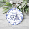 First Chirstmas As a Mr Mrs Personalized Circle Ceramic Ornament Christmas For Husband Wife CH07 896940