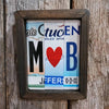 Personalized Initial Letter License Plate Sign - Gift For Wedding, Couple, Birthday, Gift for Him HO82 903360