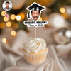 Custom Funny Face Congrats Graduation Cupcake Toppers HA75 920428