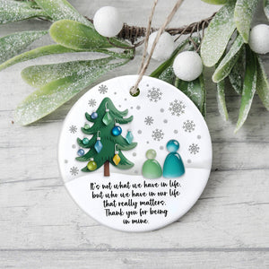 Custom Photo Meaningful Friendship Sea Besties Ceramic Ornament HO82 900220