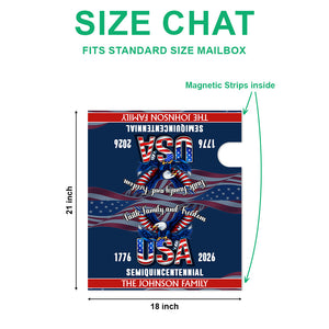 Custom Name Faith, Family & Freedom America 250 Years Patriotic Mailbox Cover CH07 910226