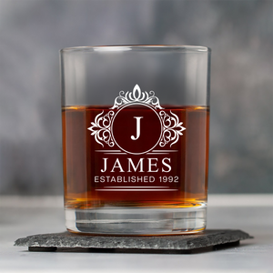 Custom Name And Established Whiskey Glass Gift For Dad TH10 894495