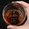 Personalized Thank You For Being My GodFather Engraved Whiskey Glass LM32 899615