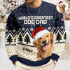 Custom Photo World's Greatest - Personalized Ugly Sweater For Dog Lovers LM32 895561