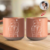 Custom Line Drawing Couple Gift Pottery Mug Valentine Gift, Anniversary Gift HA75 898920