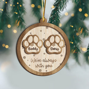 Forever in My Heart Memorial Personalized 2 Layered Wood Christmas Ornament CH07 896878