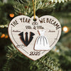The Year We Became Mr. & Mrs. - Personalized 2-Layered Wooden Ornament CH07 896972