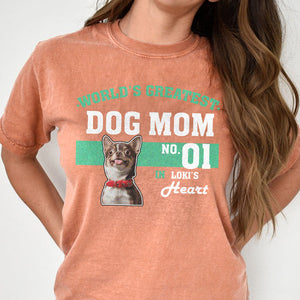 Custom Photo World's Greatest Dog Mom No.1 Comfort Shirt For Dog Lovers LM32 895567