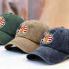 Custom Photo American By Birth, Dog Mom By Choice Washed Denim Baseball Cap HA75 892536