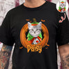 Custom Dog Cat Photo Halloween Pumpkin Dark Shirt HO82 894924