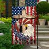 Personalized Patriotic Stars And Stripes Eagle Wreath Garden Flag HO82 901246