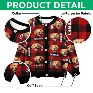 Custom Dog Cat Face Photo And Name Ugly Cardigan For Dog/Cat Lover TH10 896345