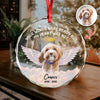 Custom Photo Your Wings Were Ready But My Heart Was Not Dog Glass Ornament HA75 897192