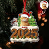 Custom Cat Photo Cozy Xmas Crew Acrylic Ornament Personalized Gift For Christmas HO82 900134