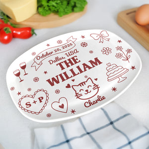 Personalized Name Wedding Party Unique Keepsake Platter LM32 893747