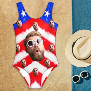 Custom Funny Face America Bathing Swimsuit Summer Party Gift CH07 895880