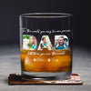 Custom Photo Happy Father's Day Thanks For Picking Up My Poop And Stuff Whiskey Glass HO82 893874