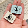 Personalized Bookish Floral Magic Cat Magnetic Leather Bookmark CH07 899536