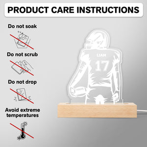 Personalized Football Player LED Night Light Football Team Gift CH07 899460