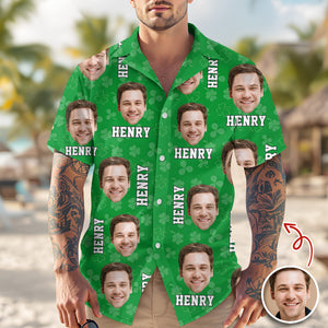 Custom Face Photo St. Patrick's Day Hawaii Shirt TH10 898107