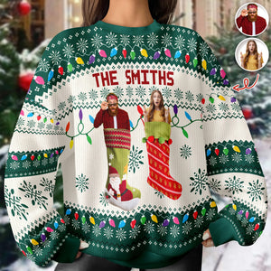 Custom Photo Christmas Socks Funny Family Friends Ugly Sweater HO82 900140