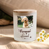 Custom Photo Forever Loved Pet Paw Print Glass Jar With LED Candle LM32 897509