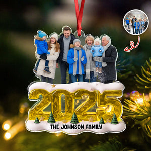Custom Photo Memorable Year Family Acrylic Ornament Gift For Mom, Dad, Brother, Sister, Kids HO82 900120