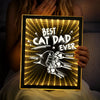 Custom Name Best Dog Dad, Dog Mom Ever Personalized Infinity Mirror Light Box HO82 901932