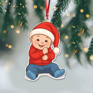 Custom Cute Kid Cartoon Photo Decor Acrylic Ornament LM32 893805