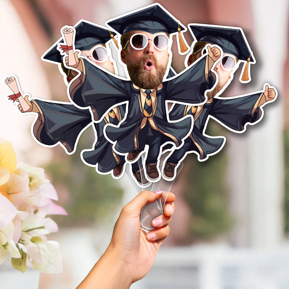 Custom Funny Face Graduation Class of 2026 Decoration Face Fan HO82 901922
