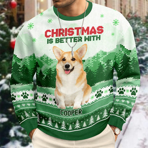 Custom Photo Life Is Better With Dog Personalized Ugly Sweater Christmas Gift For Dog Lovers CH07 899526