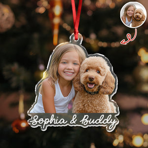Custom Cute Dog Photo Memories 2025 Christmas Acrylic Ornament LM32 895987