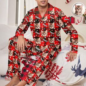 Custom Pet Face Name Christmas Pajamas Gift For Pet Lovers CH07 899950