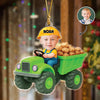 Custom Photo Kid Riding Construction - Personalized Acrylic Ornament Christmas Gift For Family LM32 895589