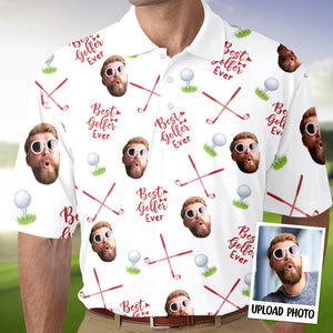 Custom Photo Best Golfer Ever Polo Shirt For Golf Lover TH10 898175