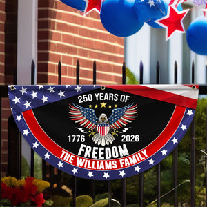 USA 250 Years Of Freedom Custom Family Name Non-Pleated Fan Flag CH07 910238