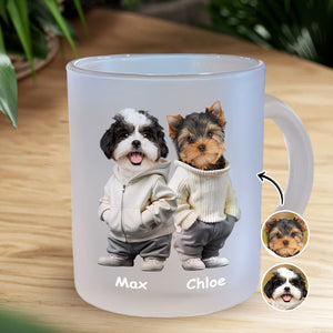 Custom Photo And Name Dog Glass Mug For Dog Pet Lovers CH07 896658