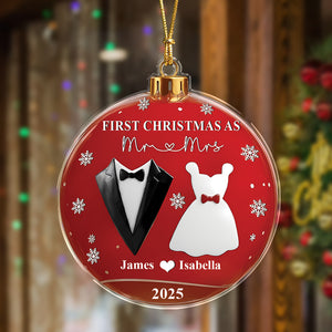First Christmas As Mr And Mrs - Personalized Acrylic Ornament CH07 899096