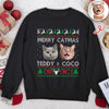 Custom Cat Photo Ugly Christmas Sweatshirt For Cat Lovers TH10 896379