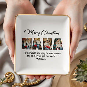 Custom Photo Merry Christmas To Mom Jewelry Dish CH07 899882