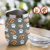 Custom Pet Photo With Icon Wine Tumbler For Dog And Cat Lovers TH10 894275