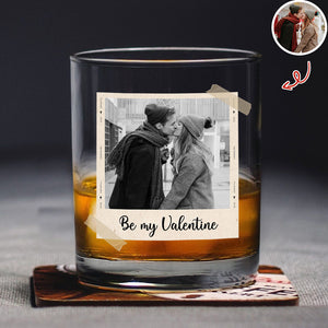 Custom Couple Photo Whiskey Glass Valentine Gift, Anniversary Gift HA75 898922