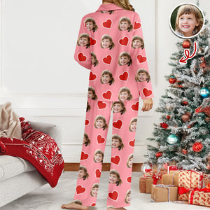 Custom Face Photo With Icon Pajamas Gift For Family TH10 896657