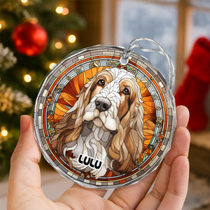 Personalized Dog Portrait Art Glass Ornament Gift For Dog Lovers TH10 896415