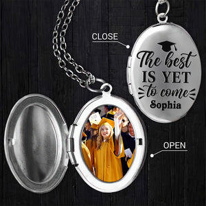 Custom Photo A Sweet Ending To A New Beginning Locket Necklace Graduation Gift HA75 892298