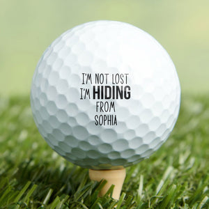 Custom Name I'm Not Lost I'm Hiding Golf Stamp LM32 897645